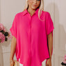 Destined For Decadence Button Up In Hot Pink Image - 1