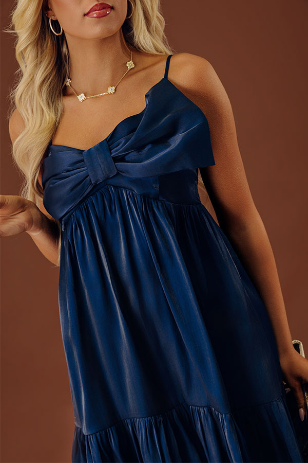 Put A Bow On It Asymmetrical Mini Dress Image - 2