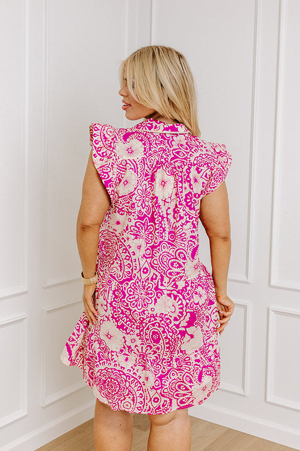 Hello Lovely Floral Dress In Orchid Curves