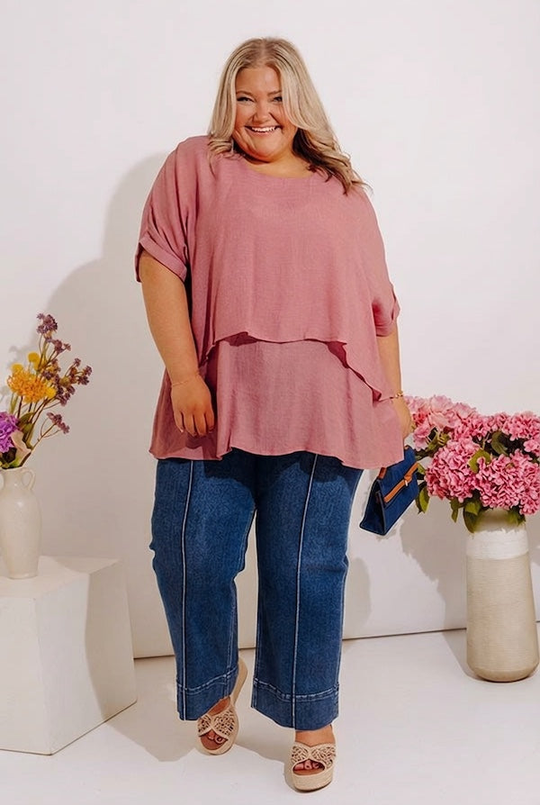 Tranquil Time Shift Top In Blush Curves Image - 4