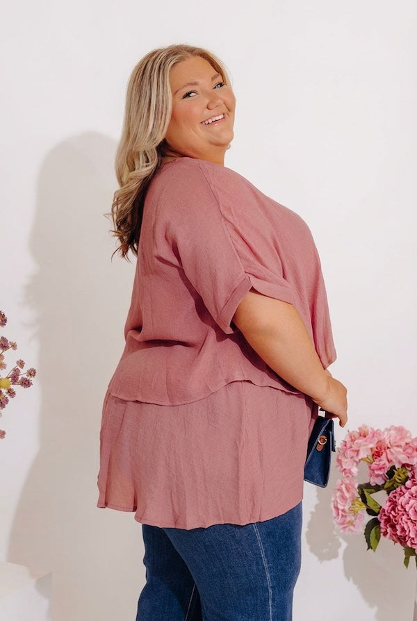 Tranquil Time Shift Top In Blush Curves Image - 2