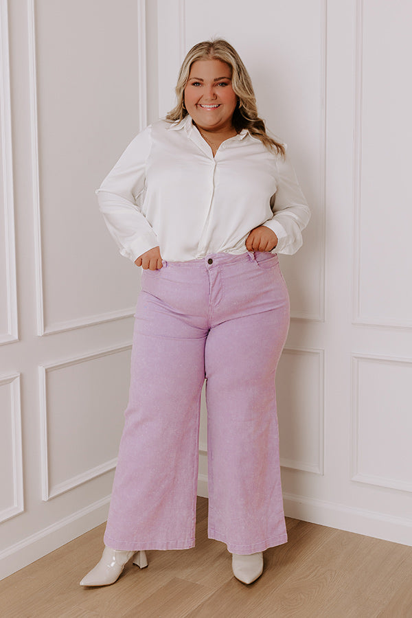 The Dex High Waist Straight Leg Jean In Lavender Curves