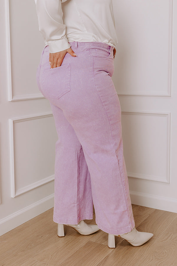 The Dex High Waist Straight Leg Jean In Lavender Curves