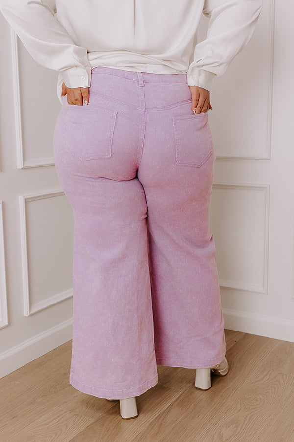 The Dex High Waist Straight Leg Jean In Lavender Curves