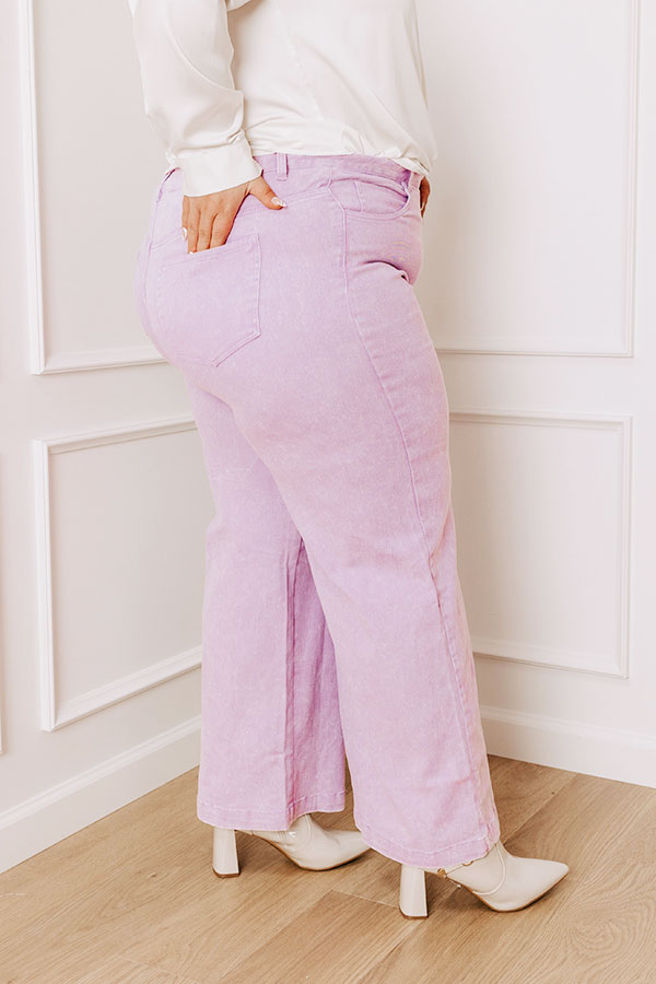 The Dex High Waist Straight Leg Jean In Lavender Curves