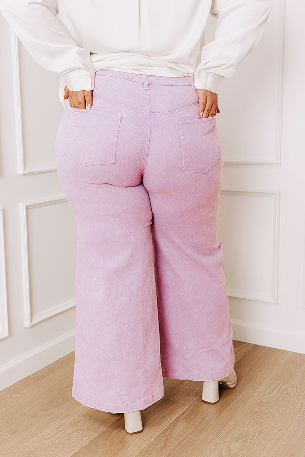 The Dex High Waist Straight Leg Jean In Lavender Curves