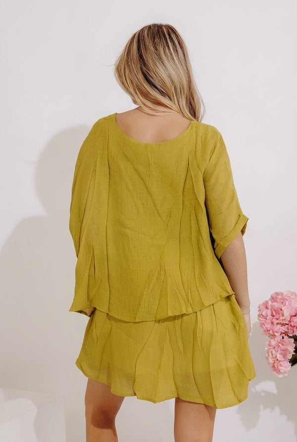 Tranquil Time Shift Top In Lime Punch Image - 3