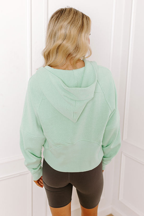 Coffee Run Cutie Pullover in Mint