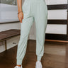 Coffee Run Cutie High Waist Butter Soft Joggers in Mint Image - 1