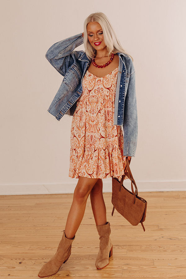 Seeking The Shore Paisley Shift Dress Image - 1