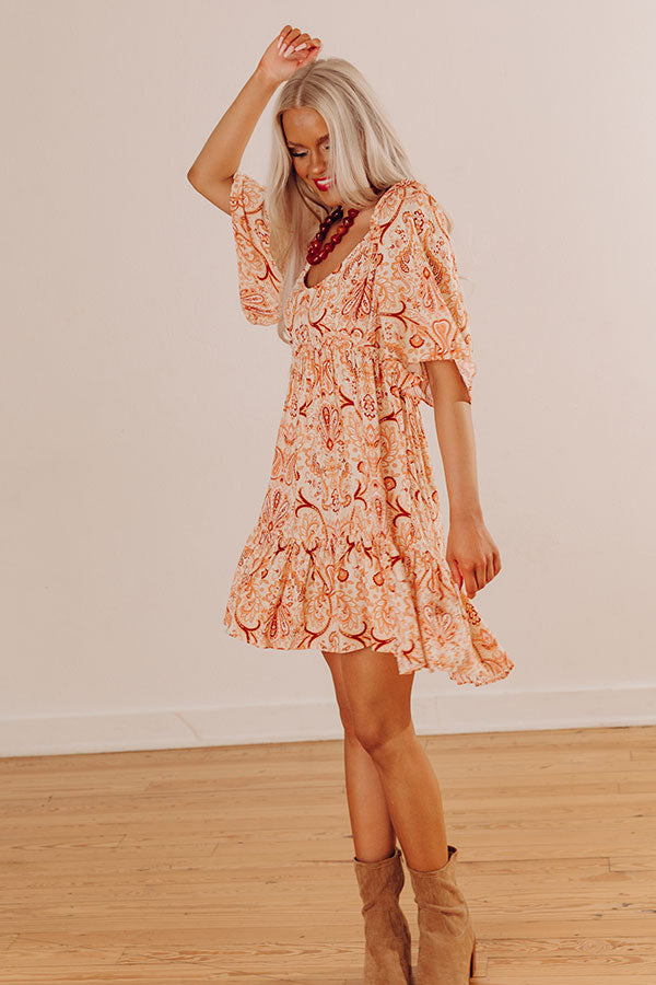 Seeking The Shore Paisley Shift Dress Image - 2