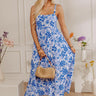 Tranquil Time Floral Midi Dress in Ocean Blue Image - 1