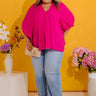 Sun-Kissed Sands Shift Top In Fuchsia Curves Image - 1