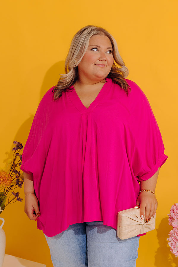 Sun-Kissed Sands Shift Top In Fuchsia Curves Image - 2
