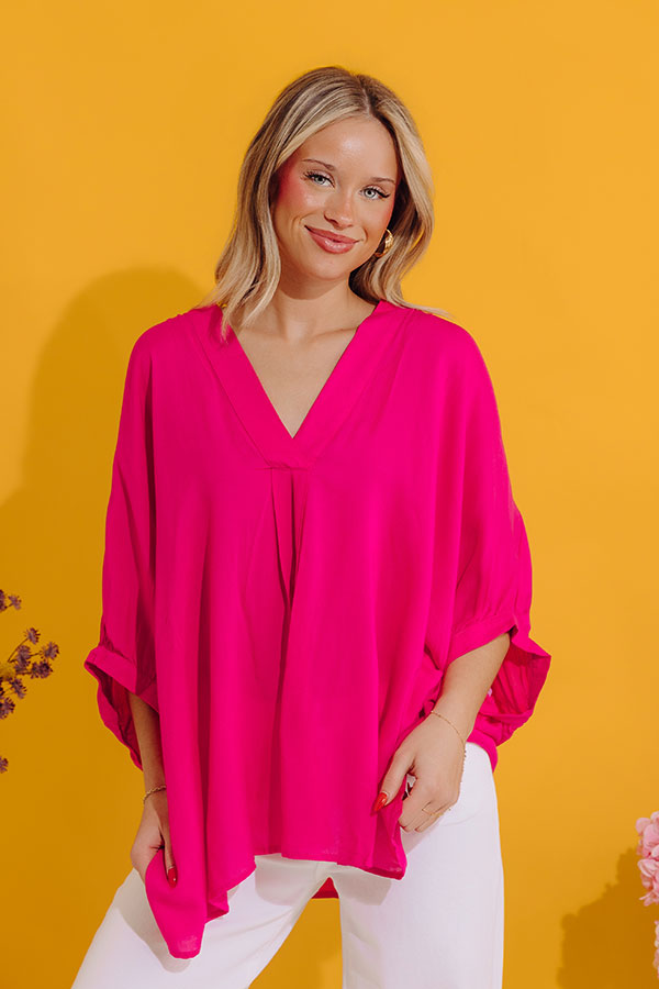 Sun-Kissed Sands Shift Top In Fuchsia Image - 1