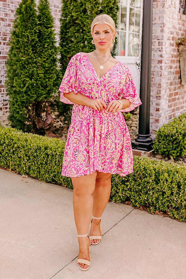 Summer Getaway Floral Mini Dress Curves