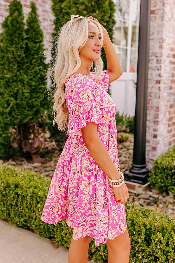 Summer Getaway Floral Mini Dress S / Pink Summer Getaway Floral Mini Dress S / Pink