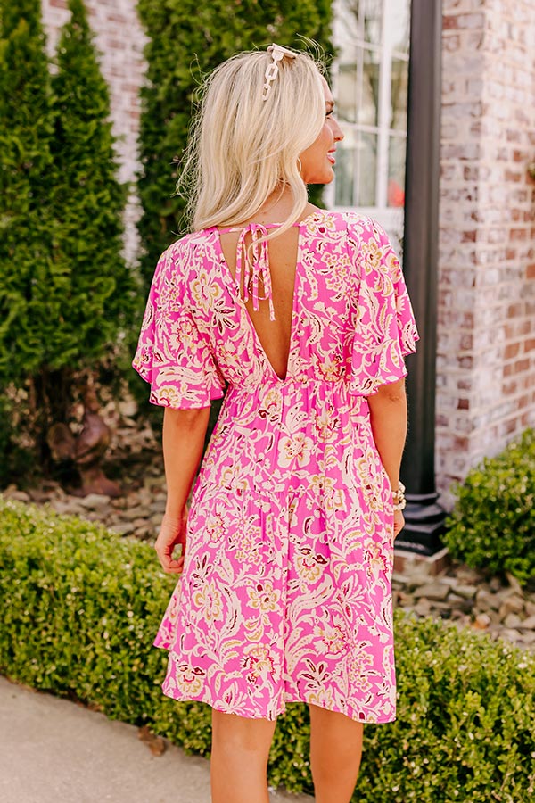 Summer Getaway Floral Mini Dress S / pink Summer Getaway Floral Mini Dress S / pink