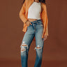 The Casey High Waist Distressed Straight Jean Image - 1