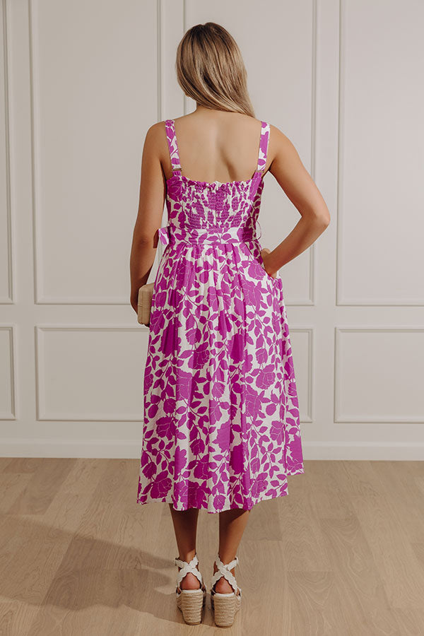 Garden Affair Floral Midi Dress Image - 4