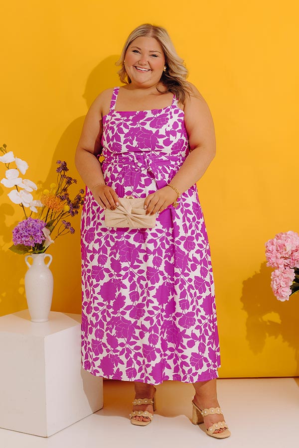 Garden Affair Floral Midi Dress Curves Image - 1