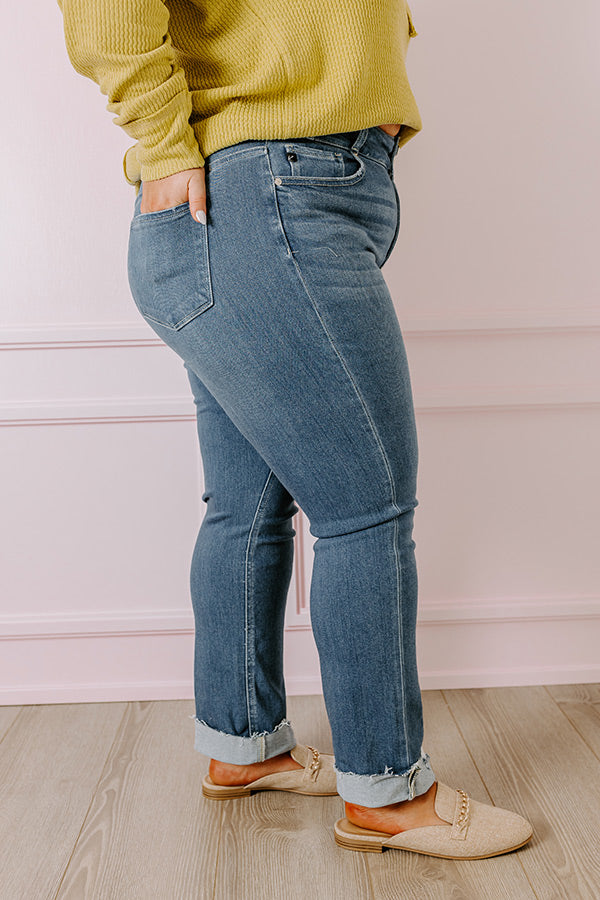 KanCan The Cherish High Waist Straight Leg Jean Curves