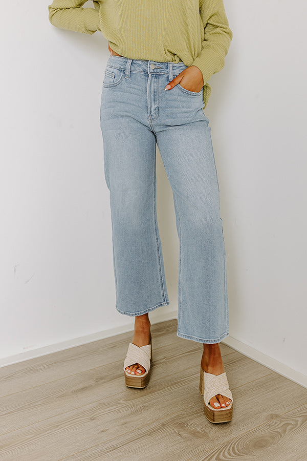 Just USA Wren High Waist Straight Leg Jean in Light Wash