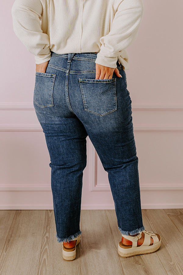 KanCan Kim High Waist Straight Leg Jean Curves