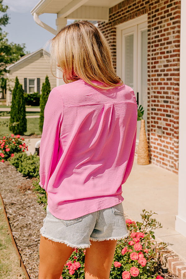 Casual Moment Shift Top in Pink