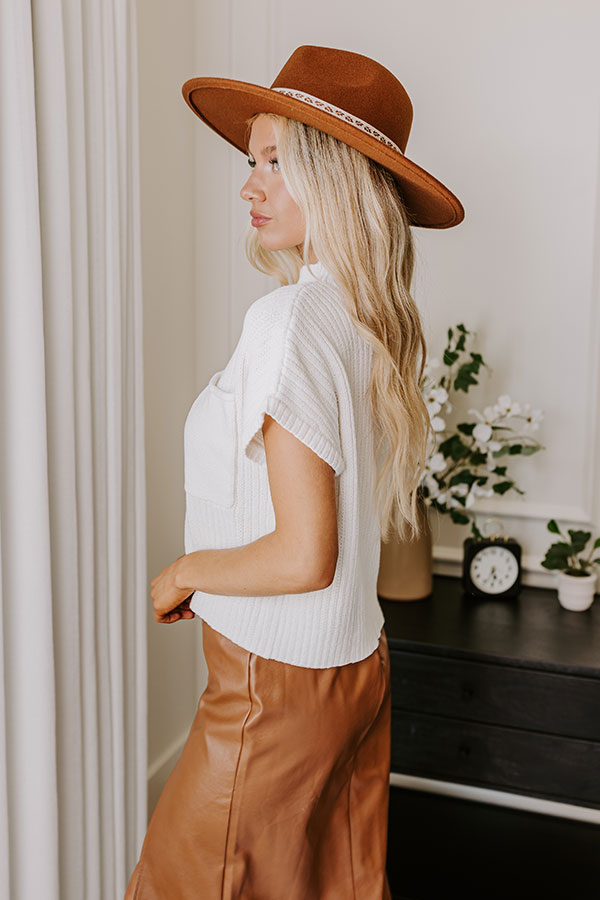 Chic Moment Knit Top in Ivory