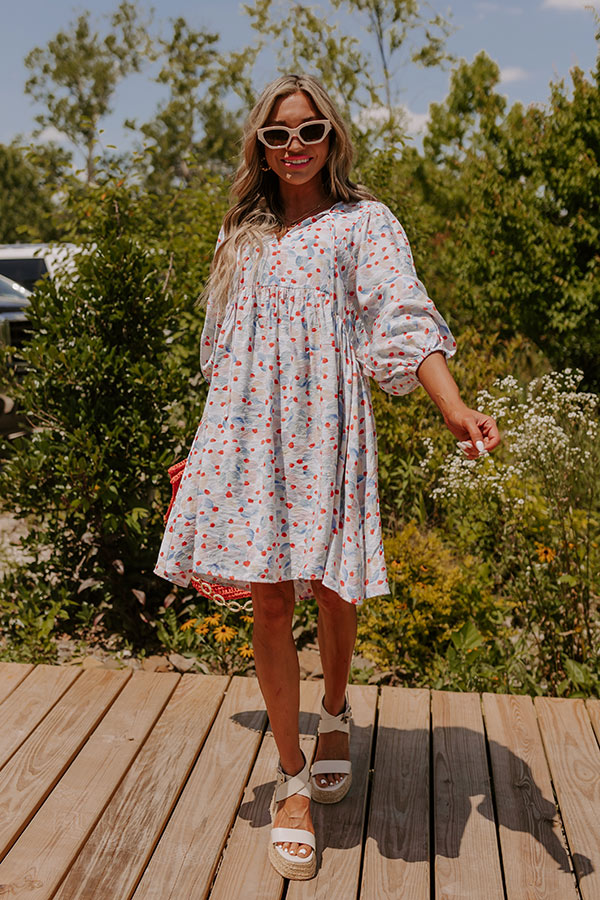 pale blue babydoll dress Tea Garden Babydoll Dress in Sky Blue M / Sky Blue
