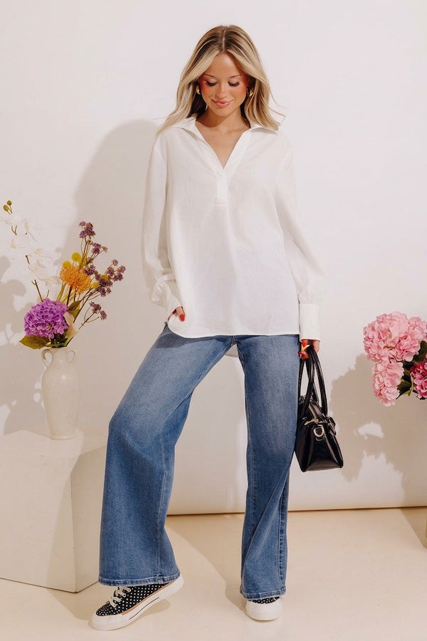 Charleston Getaway Shift Top in Ivory Image - 4