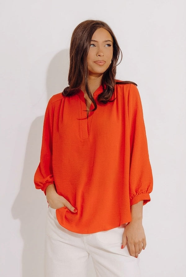 Casual Moment Shift Top in Tangerine Image - 1