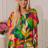 Tropic Time Satin Shift Top Image - 1