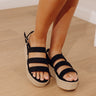 The Serena Faux Suede Espadrille in Black Image - 1