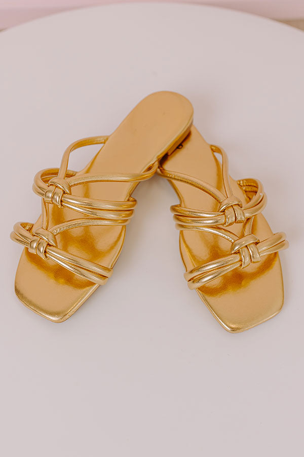 The Willa Metallic Sandal in Gold Image - 2
