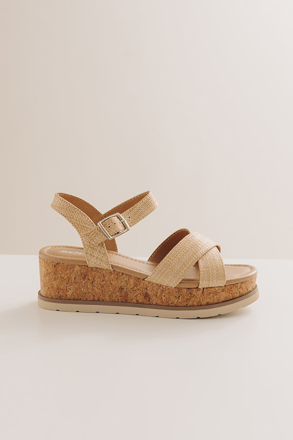 The Marina Raffia Woven Wedge Image - 3