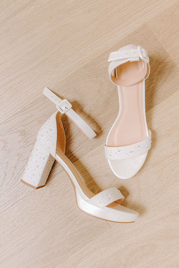 The Lyla Pearl Embellished Heel In Ivory