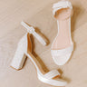 The Lyla Pearl Embellished Heel In Ivory