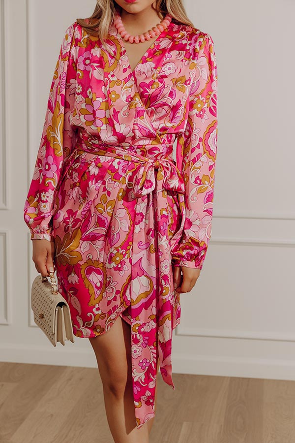 Romance In Paris Satin Mini Dress Image - 2