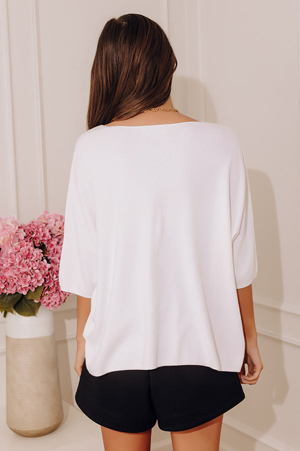 Casual Chic Shift Top in White Image - 4