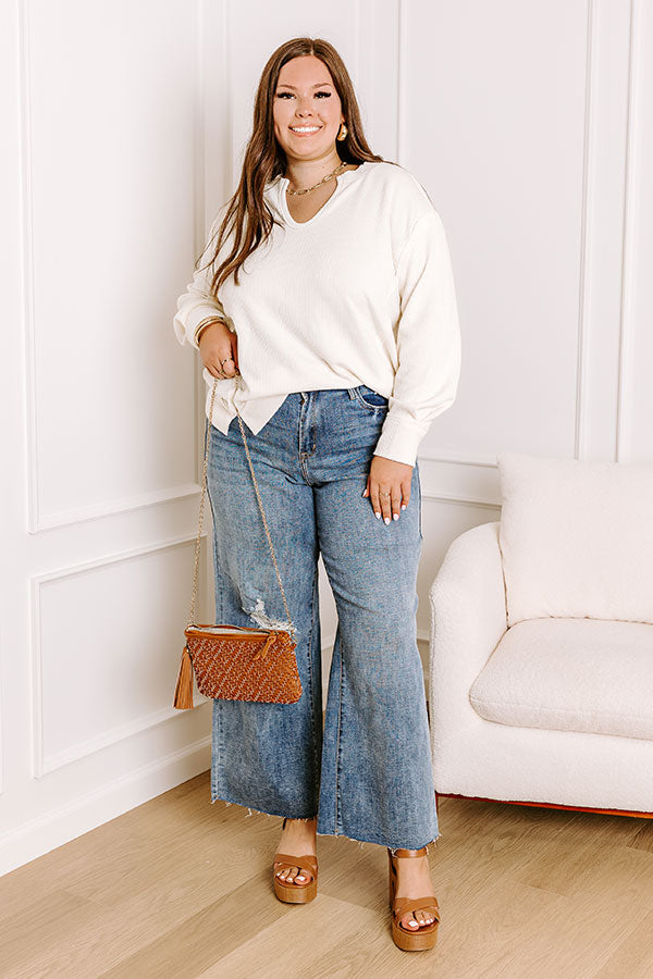 Boardwalk Babe Shift Top in Cream Curves