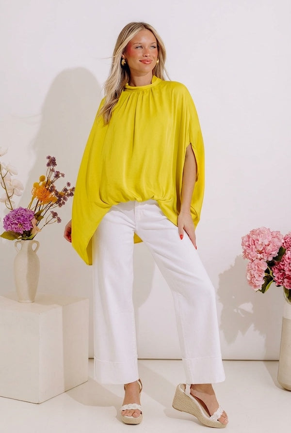 With You Always Shift Top In Chartreuse Image - 2