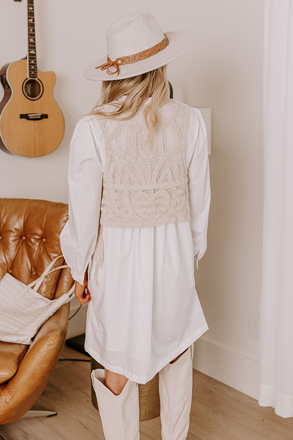 Boho Belle Two Piece Mini Dress in White