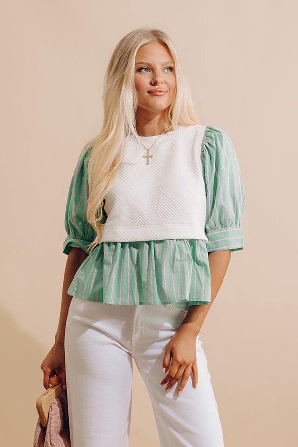 Gather The Courage Top In Ocean Wave Image - 1