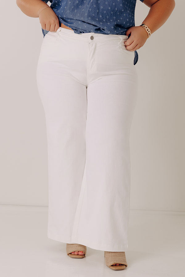 The Dex High Waist Straight Leg Jean In Ivory Curves