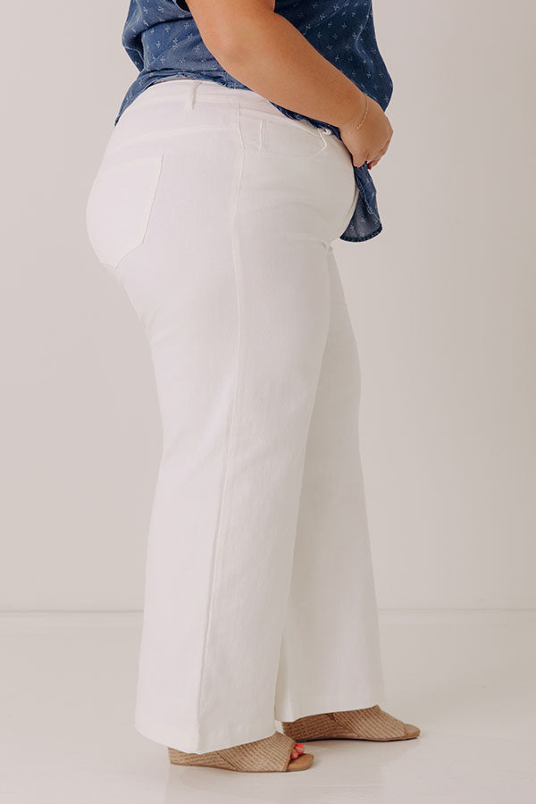 The Dex High Waist Straight Leg Jean In Ivory Curves Image - 3