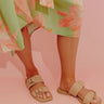 The Bella Faux Leather Sandal In Iced Latte Image - 1
