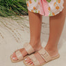 The Bella Faux Leather Sandal In Iced Latte Image - 1