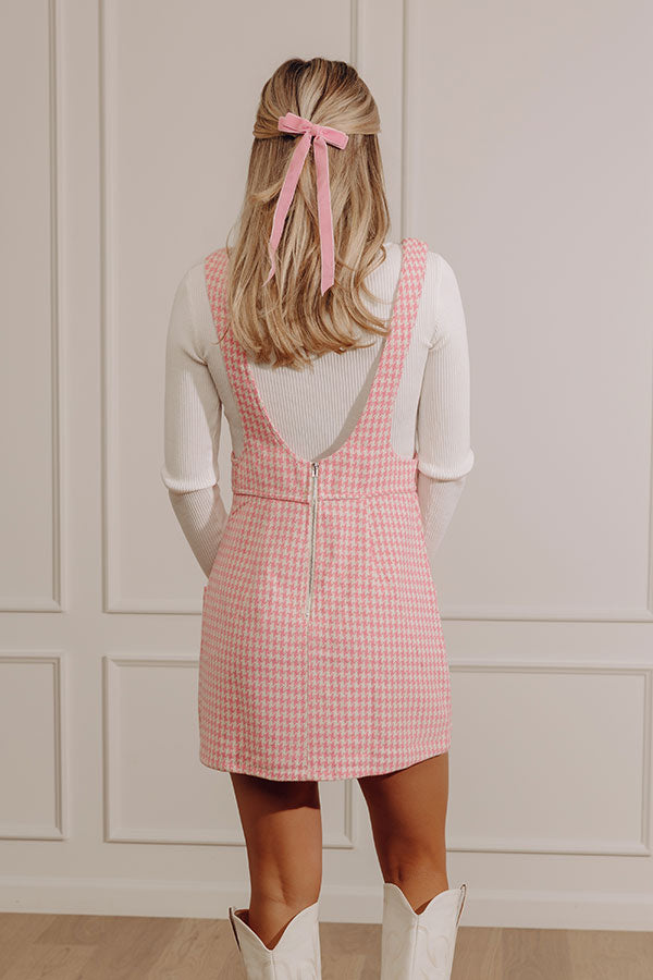 pink houndstooth dress Lola This piece features a quarter Houndstooth Women's Sweetheart Dress White